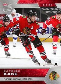 2020-21 Topps Now NHL Stickers #72 Patrick Kane Front