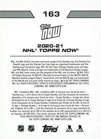 2020-21 Topps Now NHL Stickers #163 Craig Smith Back