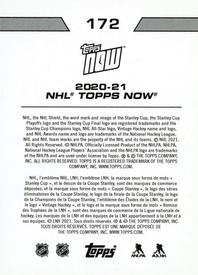 2020-21 Topps Now NHL Stickers #172 New York Islanders Back
