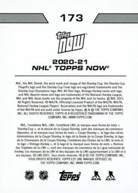 2020-21 Topps Now NHL Stickers #173 Tampa Bay Lightning Back