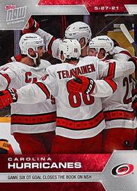 2020-21 Topps Now NHL Stickers #174 Carolina Hurricanes Front