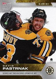 2020-21 Topps Now NHL Stickers #177 David Pastrnak Front