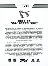 2020-21 Topps Now NHL Stickers #178 Nathan MacKinnon/Gabriel Landeskog Back