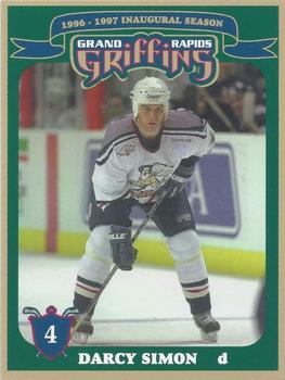 1996-97 Grand Rapids Griffins (IHL) #NNO Darcy Simon Front