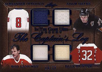 2020-21 Leaf In The Game Used - The Captain’s Log #TCL-01 Alexander Ovechkin / Adam Oates / Rod Langway / Dale Hunter Front
