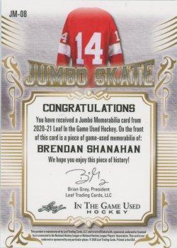 2020-21 Leaf In The Game Used - Jumbo Memorabilia Purple #JM-08 Brendan Shanahan Back