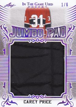 2020-21 Leaf In The Game Used - Jumbo Memorabilia Purple #JM-11 Carey Price Front