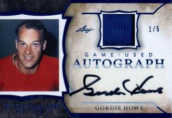 2020-21 Leaf In The Game Used - Autographs Navy Blue #GUA-GH1 Gordie Howe Front