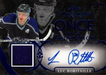 2020-21 Leaf In The Game Used - Once in a Generation Navy Blue #OG-LR1 Luc Robitaille Front