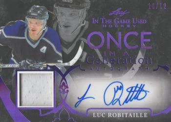 2020-21 Leaf In The Game Used - Once in a Generation Purple #OG-LR1 Luc Robitaille Front