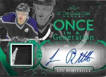 2020-21 Leaf In The Game Used - Once in a Generation Emerald #OG-LR1 Luc Robitaille Front
