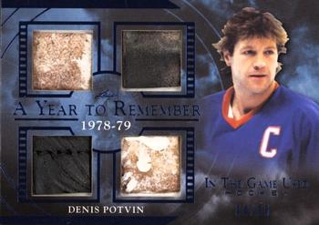 2020-21 Leaf In The Game Used - A Year to Remember Navy Blue #AYR-06 Denis Potvin Front