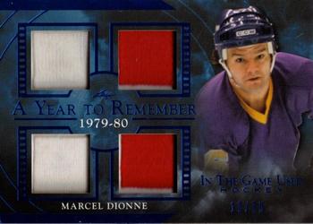 2020-21 Leaf In The Game Used - A Year to Remember Navy Blue #AYR-13 Marcel Dionne Front