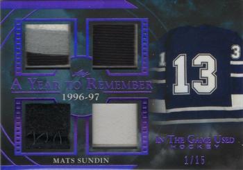 2020-21 Leaf In The Game Used - A Year to Remember Purple #AYR-15 Mats Sundin Front