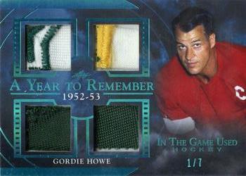2020-21 Leaf In The Game Used - A Year to Remember Platinum Blue #AYR-09 Gordie Howe Front
