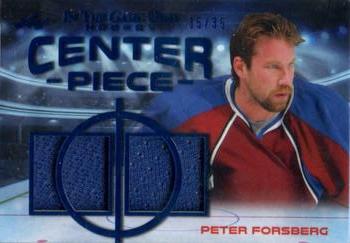 2020-21 Leaf In The Game Used - Center Piece Navy Blue #CP-11 Peter Forsberg Front