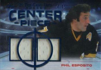 2020-21 Leaf In The Game Used - Center Piece Navy Blue #CP-13 Phil Esposito Front