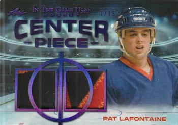 2020-21 Leaf In The Game Used - Center Piece Purple #CP-10 Pat LaFontaine Front
