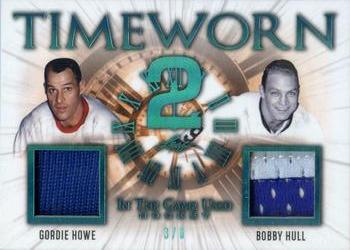 2020-21 Leaf In The Game Used - Timeworn 2 Platinum Blue #T2-01 Gordie Howe / Bobby Hull Front