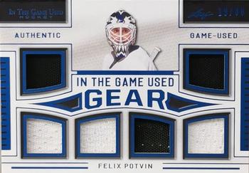2020-21 Leaf In The Game Used - In The Game Used Gear Navy Blue #ITGUG-08 Felix Potvin Front