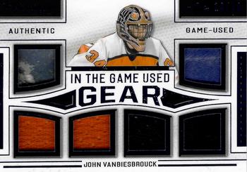 2020-21 Leaf In The Game Used - In The Game Used Gear Navy Blue #ITGUG-15 John Vanbiesbrouck Front