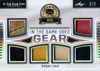 2020-21 Leaf In The Game Used - In The Game Used Gear Silver #ITGUG-04 Bobby Orr Front