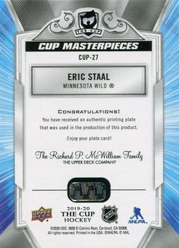 2019-20 Upper Deck The Cup - Printing Plates Black #CUP-27 Eric Staal Back