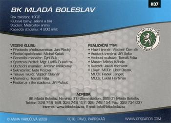 2009-10 Czech OFS Plus - Team Card #K07 Michal Valent / Michal Sup Back