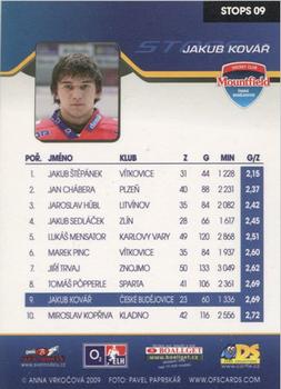 2009-10 Czech OFS Plus - Stops #9 Jakub Kovar Back