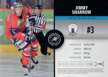 2013-14 Playercards Premium Serie (DEL) #ET-004 Jimmy Sharrow Back