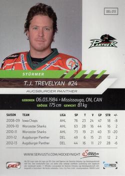 2013-14 Playercards Premium Serie (DEL) #DEL-213 T.J. Trevelyan Back