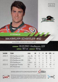 2013-14 Playercards Premium Serie (DEL) #DEL-216 Maximilian Schäffler Back
