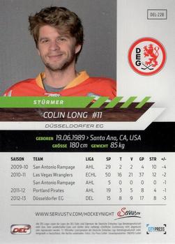 2013-14 Playercards Premium Serie (DEL) #DEL-228 Colin Long Back