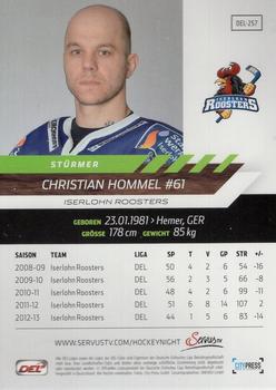 2013-14 Playercards Premium Serie (DEL) #DEL-257 Christian Hommel Back