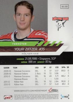 2013-14 Playercards Premium Serie (DEL) #DEL-259 Youri Ziffzer Back