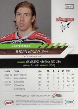 2013-14 Playercards Premium Serie (DEL) #DEL-264 Björn Krupp Back