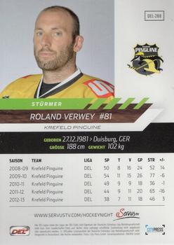 2013-14 Playercards Premium Serie (DEL) #DEL-288 Roland Verwey Back