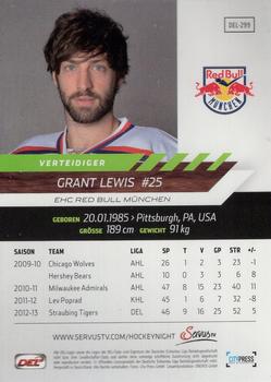 2013-14 Playercards Premium Serie (DEL) #DEL-299 Grant Lewis Back
