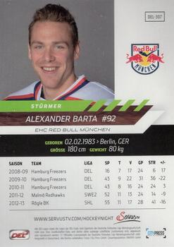 2013-14 Playercards Premium Serie (DEL) #DEL-307 Alexander Barta Back
