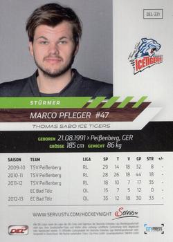 2013-14 Playercards Premium Serie (DEL) #DEL-331 Marco Pfleger Back