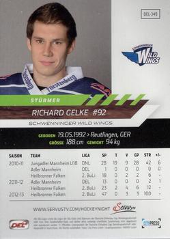 2013-14 Playercards Premium Serie (DEL) #DEL-349 Richard Gelke Back