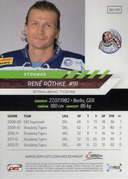 2013-14 Playercards Premium Serie (DEL) #DEL-370 Rene Röthke Back