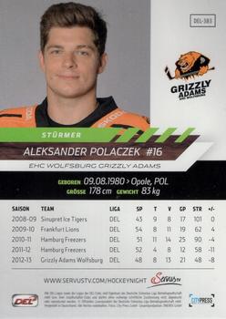 2013-14 Playercards Premium Serie (DEL) #DEL-383 Aleksander Polaczek Back