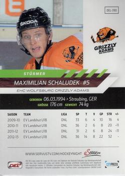 2013-14 Playercards Premium Serie (DEL) #DEL-390 Maximilian Schaludek Back