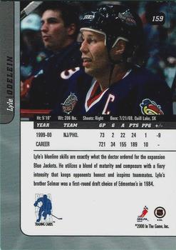 2000-01 Be a Player Signature Series - Chicago Sportsfest 2001 Platinum #159 Lyle Odelein Back