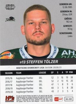 2020-21 Playercards (DEL) #DEL-005 Steffen Tölzer Back