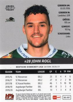 2020-21 Playercards (DEL) #DEL-007 John Rogl Back