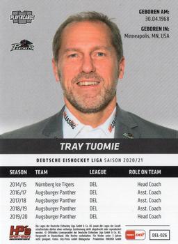 2020-21 Playercards (DEL) #DEL-026 Tray Tuomie Back