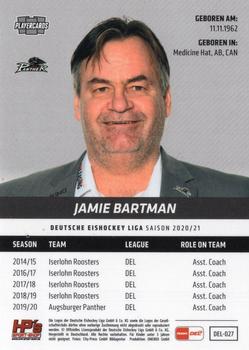 2020-21 Playercards (DEL) #DEL-027 Jamie Bartman Back