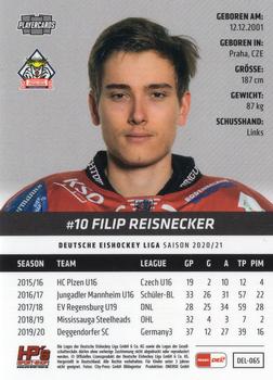 2020-21 Playercards (DEL) #DEL-065 Filip Reisnecker Back